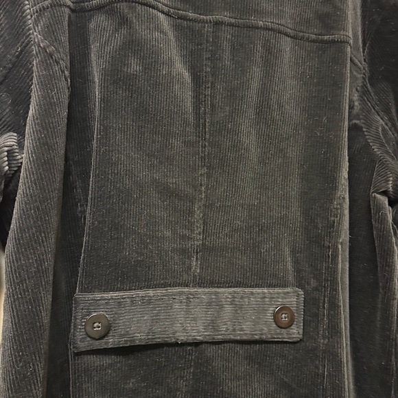 D&co. Denim & Company A342704 black Wide Wale Corduroy Barn Jacket NWOT - Picture 6 of 8